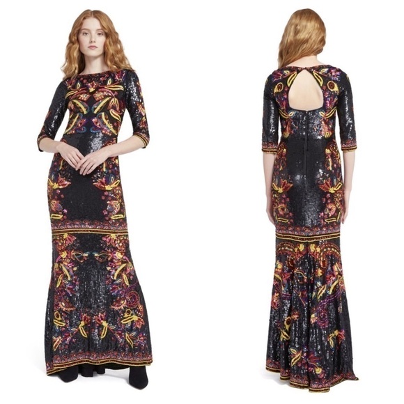 New Alice + Olivia Jae Sequin Gown - Picture 2 of 11